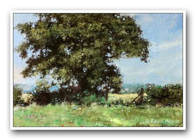English landscape painting in Pastel