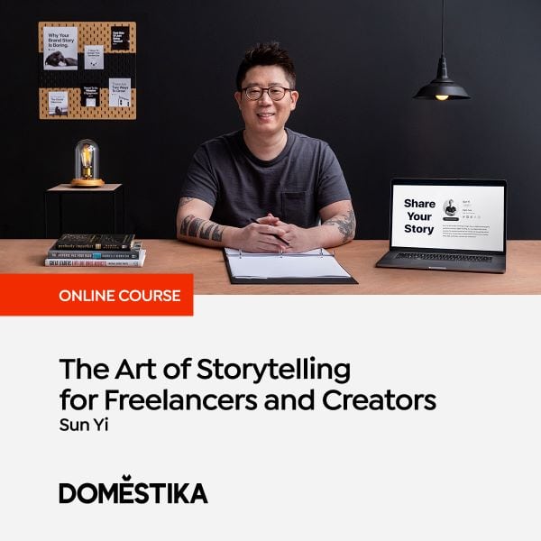 The art of storytelling for freelancers and creatives. A course on Skillshare